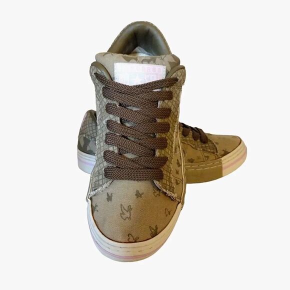 Converse Y2K RARE One Star Ox Green Tan Canvas Skate Sneakers Size 8.5 - Picture 14 of 15